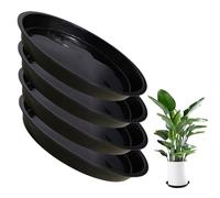 AZIDWERYQ Soucoupe à Plantes Ronde de 40cm, 4 pièces, Plateaux d'égouttage en Plastique pour Pots de Fleurs, Jardin intérieur et extérieur