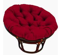AZMAHT Grand Coussin Rond pour Chaise, Coussin épais pour Chaise à Bascule d'extérieur, Coussin de Siège pour Panier Suspendu en Rotin, Coussin de Remplacement pour Nid d'Oeuf,Wine Red,90×90