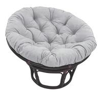 AZMAHT Grand Coussin Rond pour Chaise, Coussin épais pour Chaise à Bascule d'extérieur, Coussin de Siège pour Panier Suspendu en Rotin, Coussin de Remplacement pour Nid d'Oeuf,Light Gray,130×130