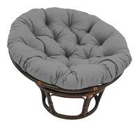 AZMAHT Grand Coussin Rond pour Chaise, Coussin épais pour Chaise à Bascule d'extérieur, Coussin de Siège pour Panier Suspendu en Rotin, Coussin de Remplacement pour Nid d'Oeuf,Dark Gray,130×130