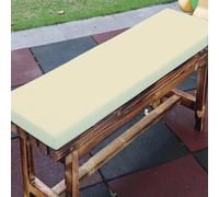 AZMAHT Imperméable Coussin de Banc Coussins pour Bancs de Jardin en Mousse Confortable Coussin pour Banc de Coussin Banquette Terrasse, Exterieur, Balcon, Jardin,Off White,120x45x5cm