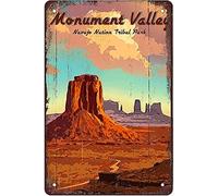AZOLID Plaque en métal humoristique - Monument Valley - Vintage - Bar Club - Cave - Maison - Cuisine - Voyage - Décoration murale - 14 x 20 cm