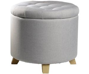 Azomor Ce pouf de rangement aux formes arrondies allie fonctionnalité et élégance et constitue un p