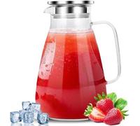 Azomor : élégante carafe en verre avec couvercle, pour diverses boissons chaudes et froides