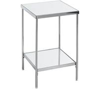 Azomor : élégante table d'appoint Art déco avec cadre chromé et miroir
