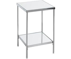 Azomor : élégante table d'appoint Art déco avec cadre chromé et miroir