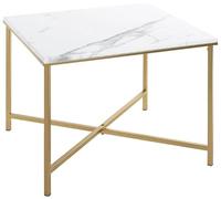 Azomor : élégante table d'appoint au look marbré et à la finition dorée