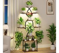 Azomor : étagère à plantes multifonctionnelle avec lampe de croissance intégrée, pour l'intérieur et l'extérieur