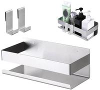 Azomor : étagère de salle de bain en acier inoxydable et autocollante, sans perçage, pour la cuisine et la douche