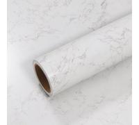 Azomor : film adhésif imitation marbre pour la cuisine et la salle de bains, disponible en blanc et en gris