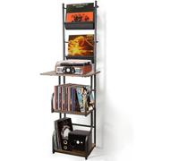 Azomor : meuble pour platines vinyle spacieux et robuste avec espace de rangement pour 100 disques vinyles