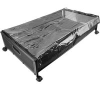 Azomor® Rangement métallique à roulettes à placer sous le lit pour chaussures et vêtements, grande capacité