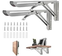 Azomor : supports métalliques pliables pour plateaux de table et étagères, conception peu encombrante