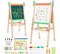 Azomor : tabouret réglable pour enfants avec tableau double face et rouleau de papier pour des jeux créatifs