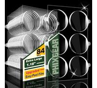 Azttior 84 Pastilles Adhésives Double Face Transparent 30 mm Extra Large, Nano Tape Ultra Résistant, Colle Double Face Waterproof Amovible Film Easy Peel pour Affiches, Cadres, Ballons, DIY, Bricolage