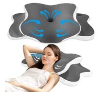 Azyvum Oreiller Ergonomique Cervical Oreiller Memoire Forme, Oreillers Cervicales Douloureuses,Ergonomique à Mémoire de Forme pour Les Dormeurs sur Le côté, Le Dos et Le Ventre