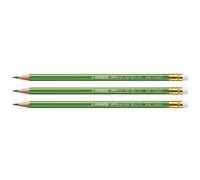 [B-36606-10-3] Stabilo Lot de 3 Lots de 3 Crayons Graphite bout gomme HB