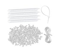 B Baosity 120 Pièces Crochets Lumière Crochets Suspendus Hangers Attaches POM Adaptés aux Décorations Lumineuses Jardin Maison Terrasse, Blanc
