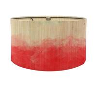 B Baosity Abat-jour en Bambou Naturel Tressé Style Européen pour E27 avec Design Graduel Couverture de Lampe Tambour pour Décoration de Salon, Dégradé Rouge