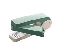 B Baosity Agrafeuse Rotative Mini avec Fonction Pivotement Manuel à 360 Degrés Conception Compacte Capacité 50 Feuilles Matériau PP Métal Adaptée Aux Étudiants, Vert