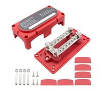 B Baosity Bloc de Distribution D'Énergie Bloc de Jonction de Batterie avec Borne Vis Barrette de Connexion pour Bateau et Voiture En Laiton Résistant pour I, Rouge