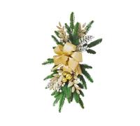 B Baosity Couronne de Noël Artificielle, Guirlande de Fêtes, Décoration de Porte, Couronne de Pendaison de Crémaillère pour Porte D'entrée Ou Cheminée, sans Lumière