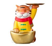 B Baosity Figurine Plateau Accrocheur | Multifonctionnel, Robuste, Statue Plateau, Basse, Orange