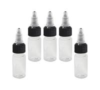 B Baosity Lot de 5 Flacons Pet Vides pour Peinture, avec Bouchons à Vis Anti-Fuite, pour Colle, Encre, Etc, 10mL