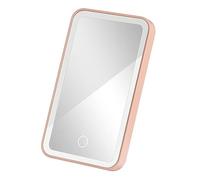 B Baosity Miroir de Maquillage avec Fonction Toucher pour Variation de Lumière Mémorisation Des Préréglages et 20 LED Utilisable pour Beauté Cadeau, ROSE