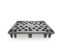 B Baosity Palette Industrielle Composite Damp Proofing Plateforme Plateau Support Élevé HDPE Antihumidité avec Surface Perforée et Assemblage Emboîtable Adaptée, Gris, 50x30x10cm
