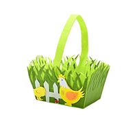 B Baosity Panier de Pâques Sac à Main Panier à Œufs de Pâques Panier à Bonbons Enfant avec Tissu Non Tissé Adapté à La Décoration de Maison Cadeaux D'An, Poule jaune