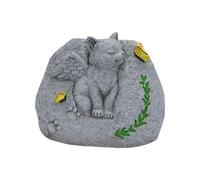 B Baosity Pierre Tombale pour Chat en Résine, Souvenir de La Perte d'un Animal de Compagnie, Sculpture pour Chat, Pot de Fleurs pour Jardin Ou Terrasse.