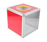 B Baosity Raffle Case Urne Jeux de Tirage Boîte pour Collecte de Suggestions Boîte à Bulletins Jeux Soirée Boîte à Tickets Aluminium Adaptée aux, 25 Cm