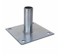 B Baosity Support de Base d'Échafaudage Plaque Platine Socle Support d'Embase Douille Acier Galvanisé Faible Encombrement Appui Ferme Adapté aux Chantiers