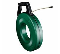 B Baosity Tire-fils Électrique Aiguille Passe-câble Enrouleur Outil Tire-câbles Conduit en Acier 3.0mm Flexible et Rigide avec Tête à Ressort pour Courbes à 90, 15M, Tête À Rouleau