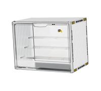B Baosity Vitrine en Acrylique pour Voiture Miniature, Boîte de Rangement, Présentoir de Bureau Empilable pour Figurines, Figurine Articulée, Présentoir, Grand Blanc