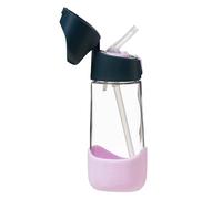 b.box - Biberon pour bébé avec paille Acier inoxydable 600 Millilitres (rose indigo)