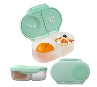 b.box Boite à Collation | Mini Boîte à Déjeuner | Boite à Goûter Enfant avec 2 Compartiments | Idéal pour les Tout-Petits et les Enfants | Peut Contenir un Fruit Entier | Sans BPA