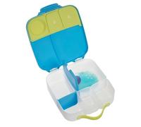 b.box Boîte à déjeuner | Grande boîte à bento avec 4 compartiments (2 étanches), séparateur amovible, poche froide gel | idéale pour l'école | à partir de 3 | Capacité de 2 L