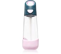 b.box Bottle with Straw gourde avec paille Indigo Rose 600 ml