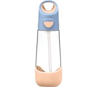 b.box Bottle with Straw gourde avec paille Peach 600 ml