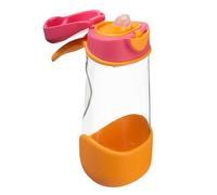 b.Box Bouteille d'eau et de boisson de sport avec bec verseur - Bouteille à prise facile et couvercle étanche - Design moderne et cool adapté aux enfants - Inclinaison et sirote - 450 ml