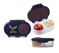 b.box Harry Potter Boite à Collation | Mini Boîte à Déjeuner | Boite à Goûter Enfant avec 2 Compartiments | Idéal pour les Tout-Petits et les Enfants | Peut Contenir un Fruit Entier | Sans BPA