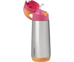 B.box Thermos à boire avec paille 500 ml rose orange
