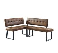 B&D home® Banc de coin AKA - Banc de salle à manger avec dossier, montage possible des deux côtés (gauche/droite), rembourrage en mousse froide, peu encombrant, pour salle à manger, cuisine et couloir