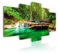 B&D XXL - Peinture acrylique Paysage 100x50 cm - Effet texturé ou coup de pinceau - Décoration avec finition faite à la main - Salon chambre - Finition artisanale - Nature Artistique c-B-0036-b-n