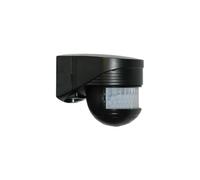 LC-CLICK-200 Détecteur de mouvement, noir, en saillie, portée 12m, angle 200°, IP44