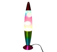 B&G International Lampe Lave Rainbow Multicolore 41 cm, Effet Fluide Décoratif, Ambiance Disco Lumineuse, pour Salon, Chambre et Bureau