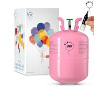 B&Helium Bouteille d’hélium rose avec gaz pour gonfler jusqu’à 100 ballons longue durée. Inclut une valve de remplissage. Idéale pour les fêtes, anniversaires, mariages et autres événements.
