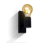 B.K.Licht Applique murale, luminaire vintage, spot mural design rétro, orientable & pivotant, douille E27, 60 Watt max, ampoule non fournie, éclairage intérieur salon, salle à manger, couloir